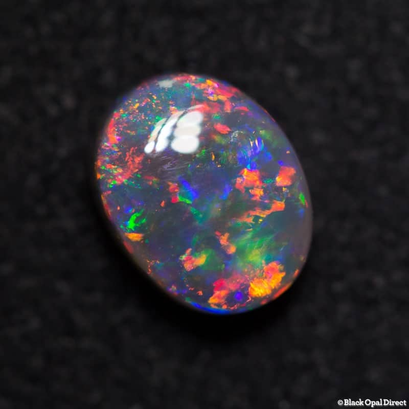 1.23 ct gem semi black opal 8x6x4mm Replacement for Zoey