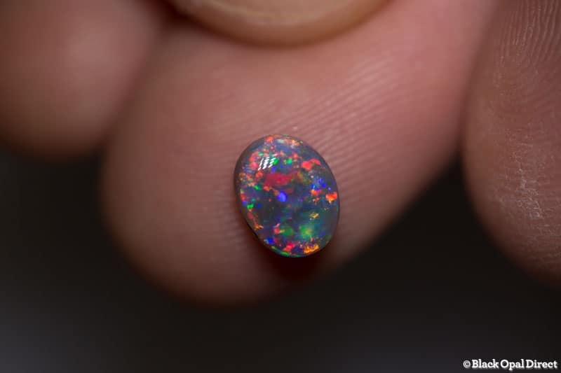 1.23 ct gem semi black opal 8x6x4mm Replacement for Zoey