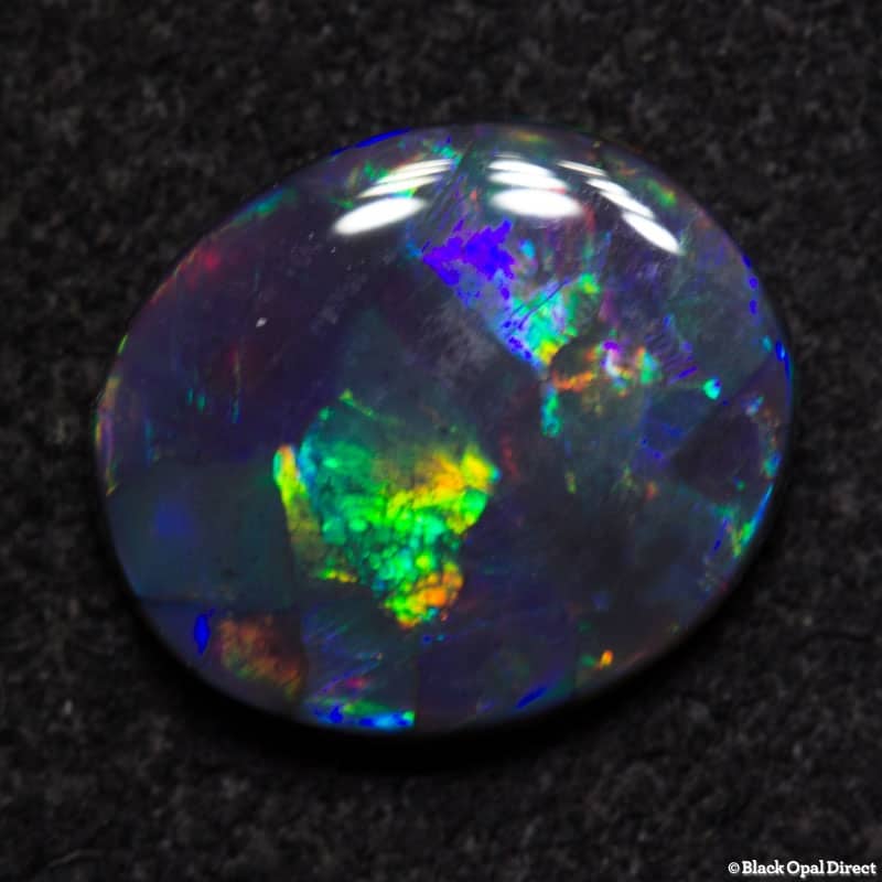 1.24 ct gem black opal 9x7.5x2mm
