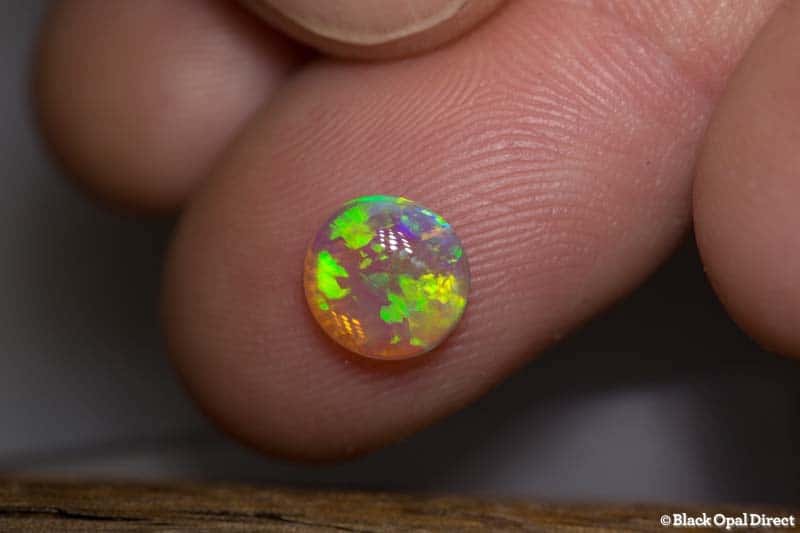 1.27 ct gem crystal opal double sided 8x7.5x3mm