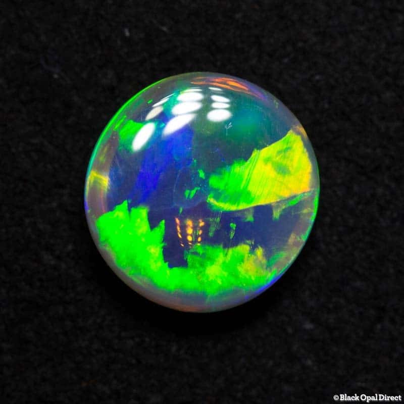 1.27 ct gem crystal opal double sided 8x7.5x3mm