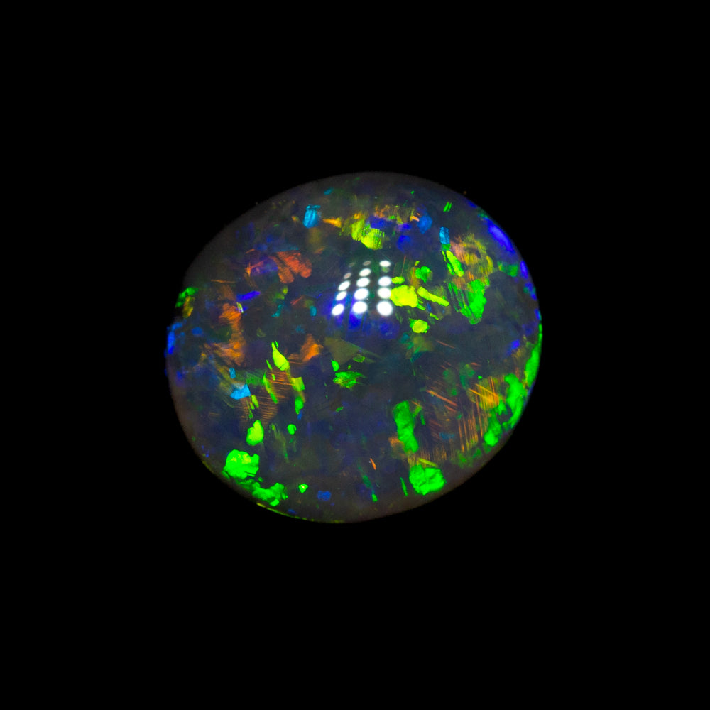 1.28 ct gem black opal 7.3x6.6x4mm