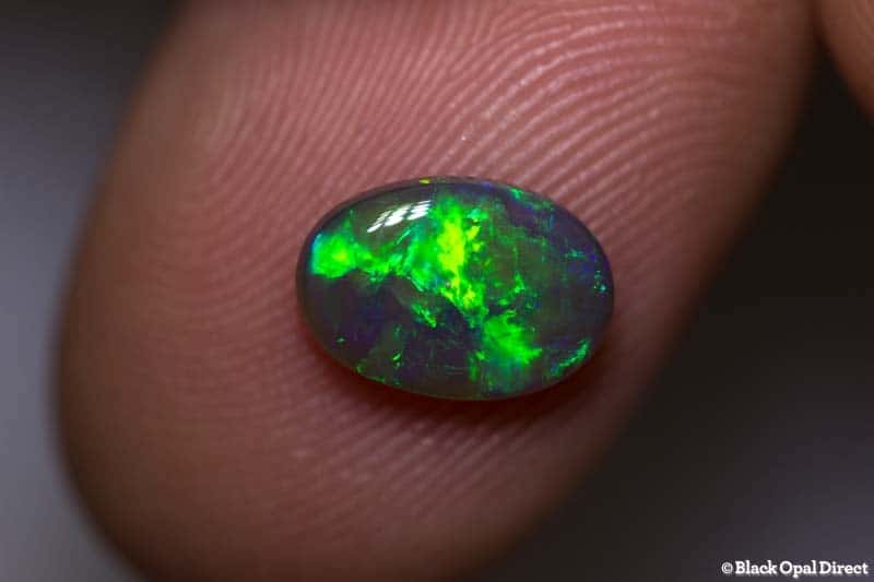 1.29 ct black opal 9.5x7.5x2.5mm