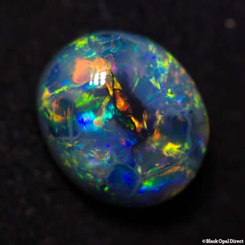 1.29 ct semi black opal 7.5x6.5x4mm