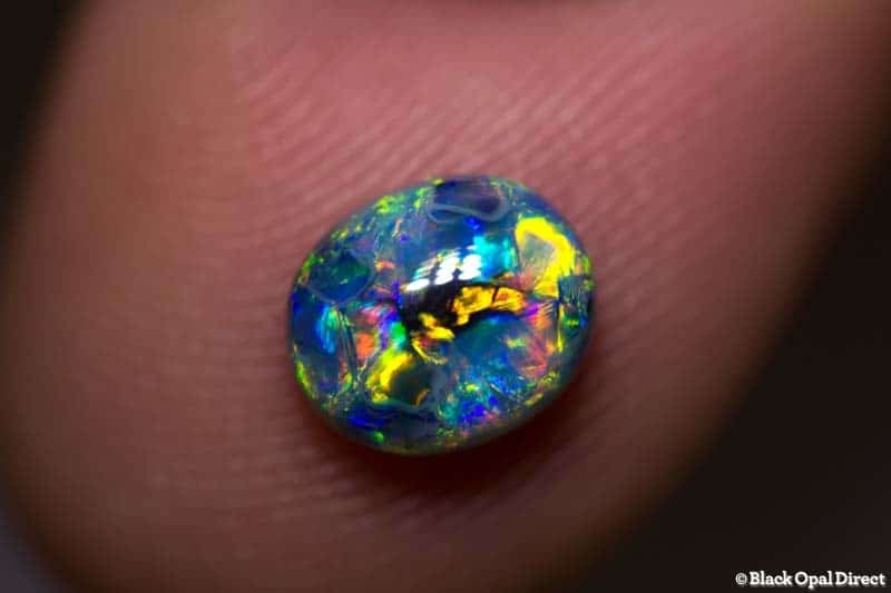 1.29 ct semi black opal 7.5x6.5x4mm