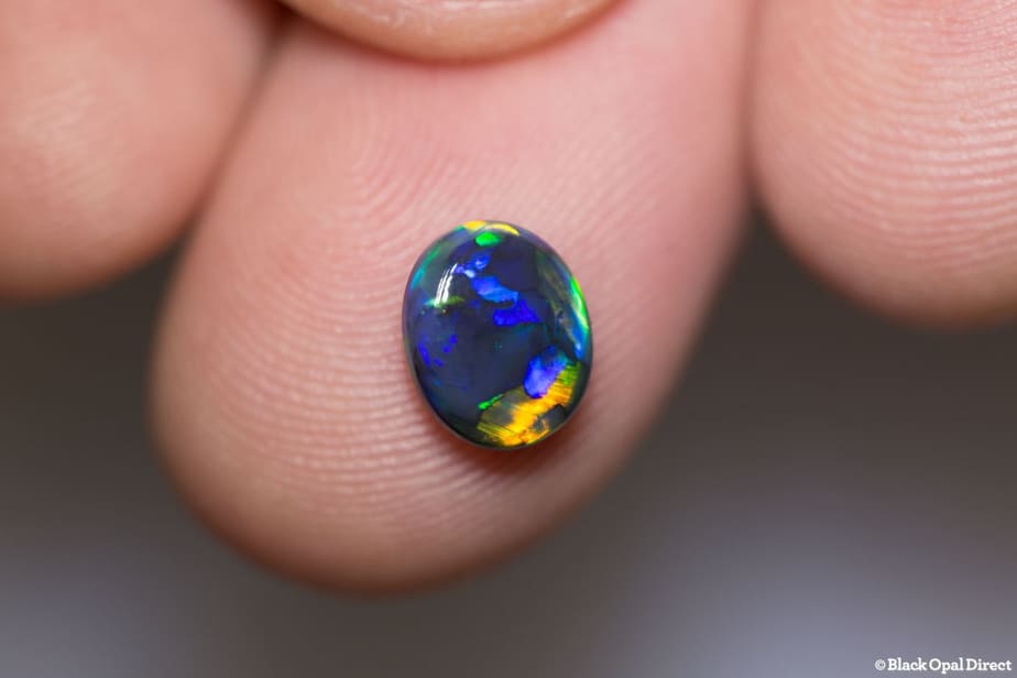 1.30 ct black opal 8x7x3mm