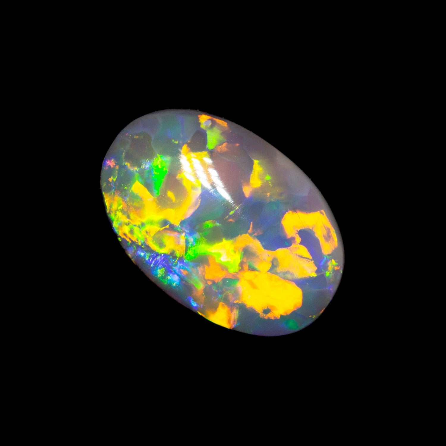 1.31 ct gem black opal 9x6x3.7mm