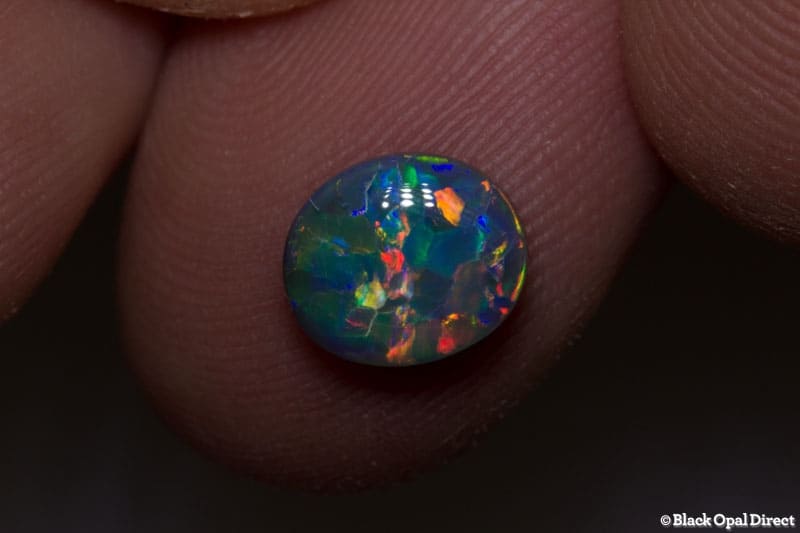 1.31 ct black opal gem 8x7x3mm