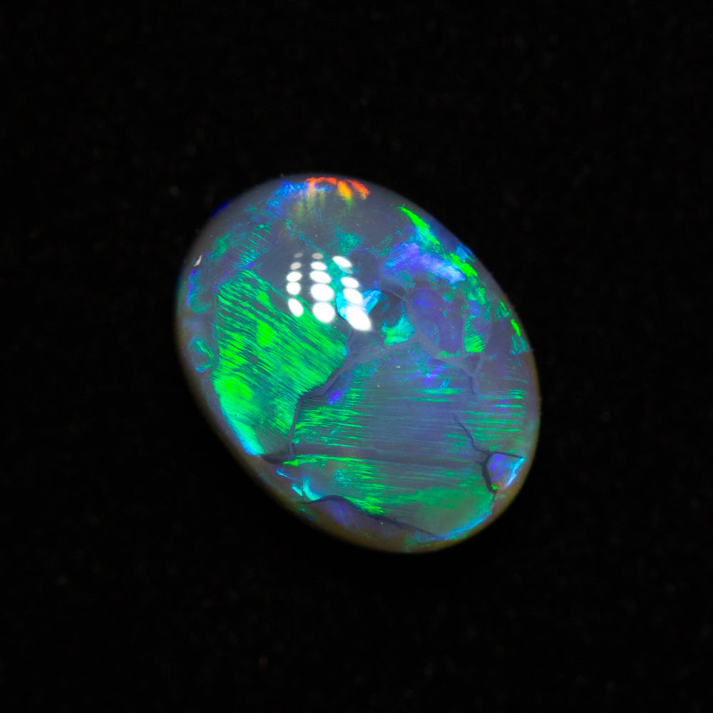 1.33 ct dark crystal opal 8.5x6.4x3.8mm