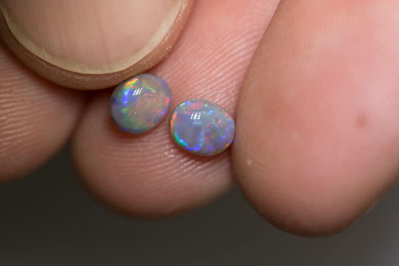 1.33 ct dark opal pair 6x5x3mm