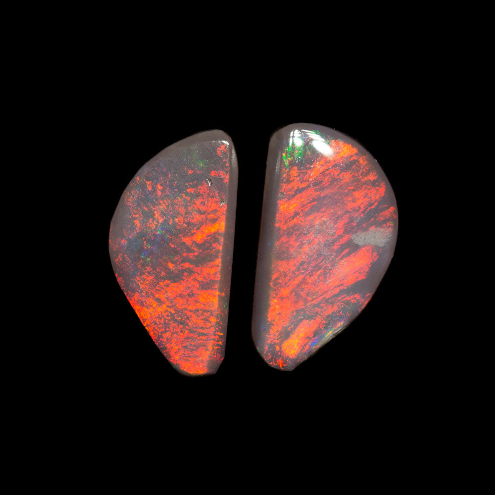 1.34 ct dark opal pair 9x5x2.4mm