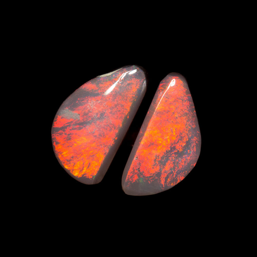 1.34 ct dark opal pair 9x5x2.4mm