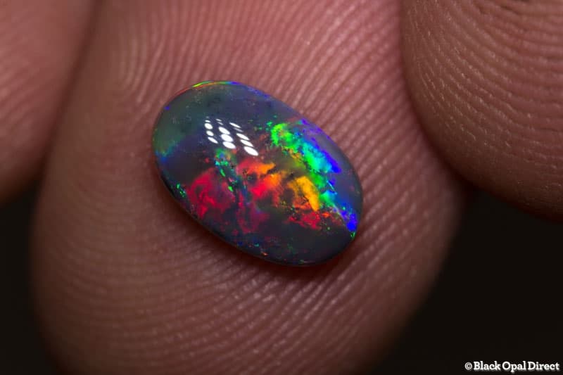 1.35 ct black opal gem 10x6x3mm