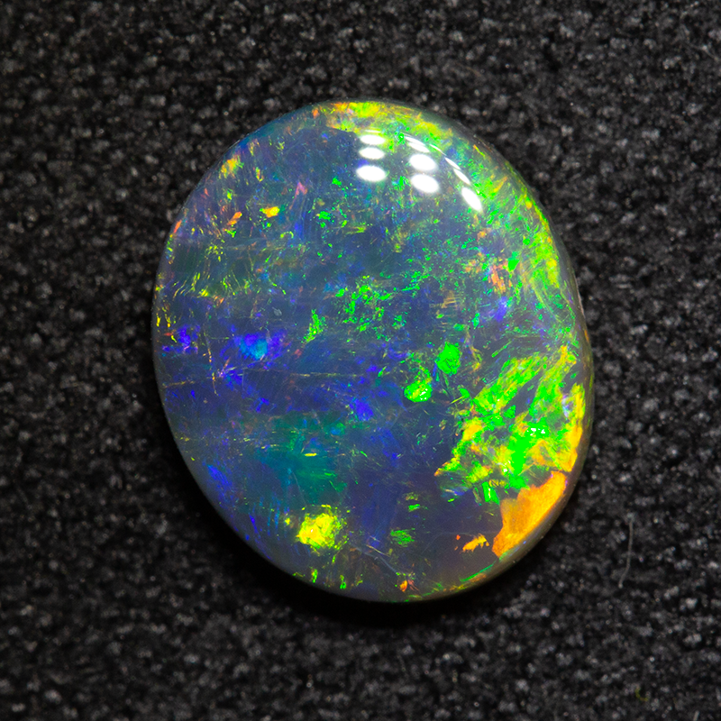 1.37 ct black opal 9.4x7.4x2.7mm