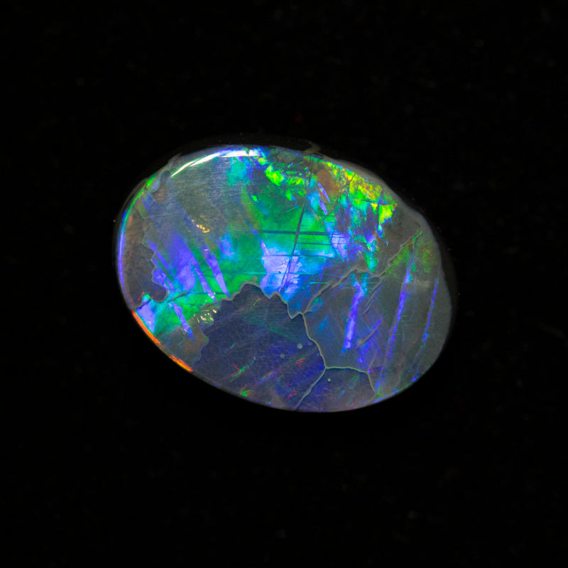 1.37 ct black opal 9.5x7.1x3.2mm