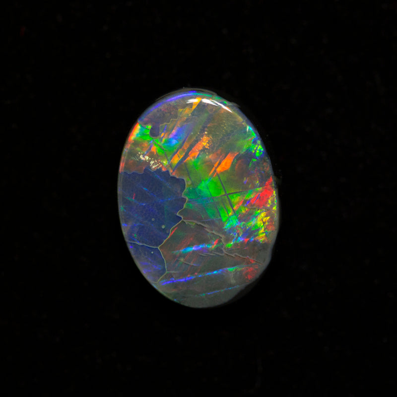 1.37 ct black opal 9.5x7.1x3.2mm