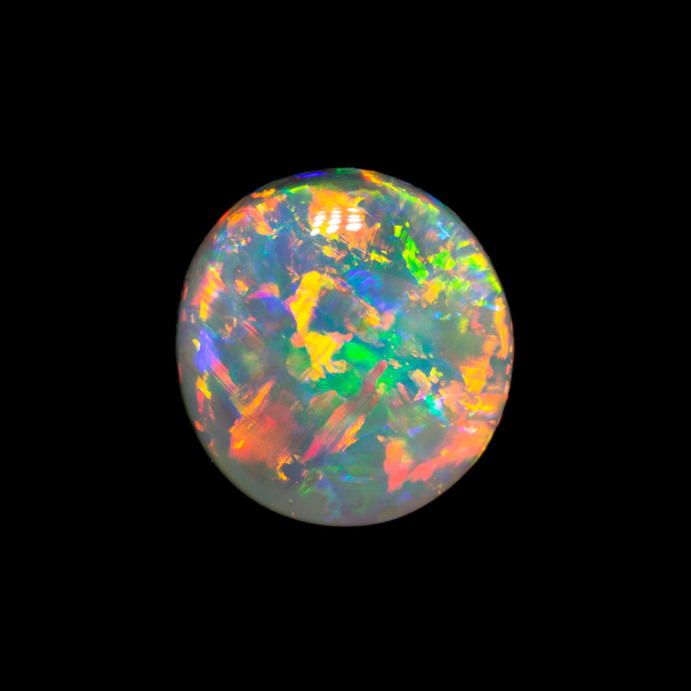 1.38 ct dark opal 8.4x7.9x3.4mm