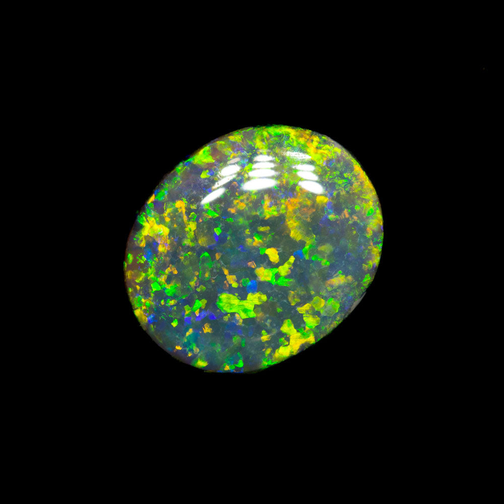 1.38 ct black opal 9.6x8.1x2.4mm