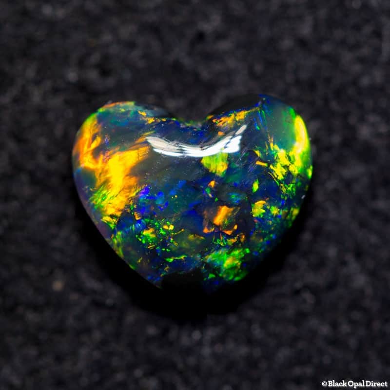 1.41ct black opal heart
