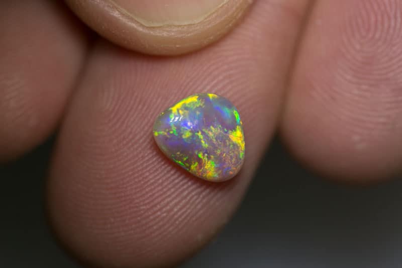 1.41 ct Baroque dark crystal opal 9x7x3mm