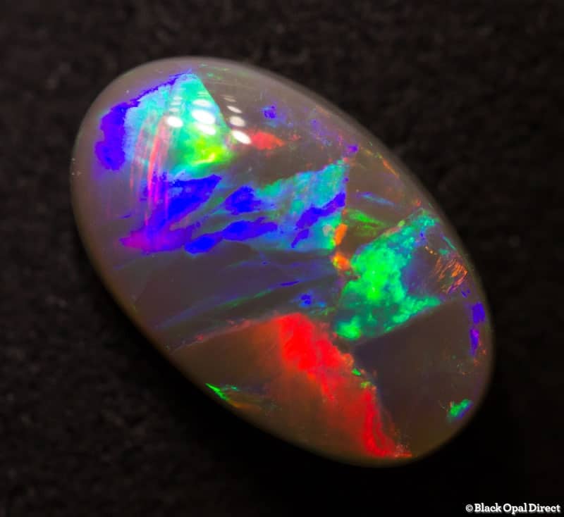 1.42 ct semi black opal 10.5x6x3mm