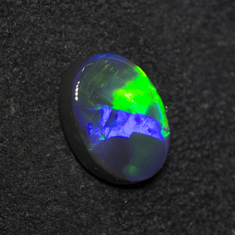 1.44 ct black opal gem 9.2x6.8x3.1mm