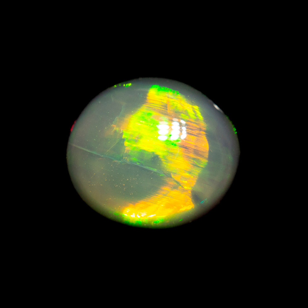 1.48 ct gem double-sided black opal 7.4x6.4x5.1mm