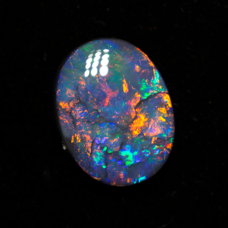 1.49 ct gem black opal 10.3x8.1x2.9mm