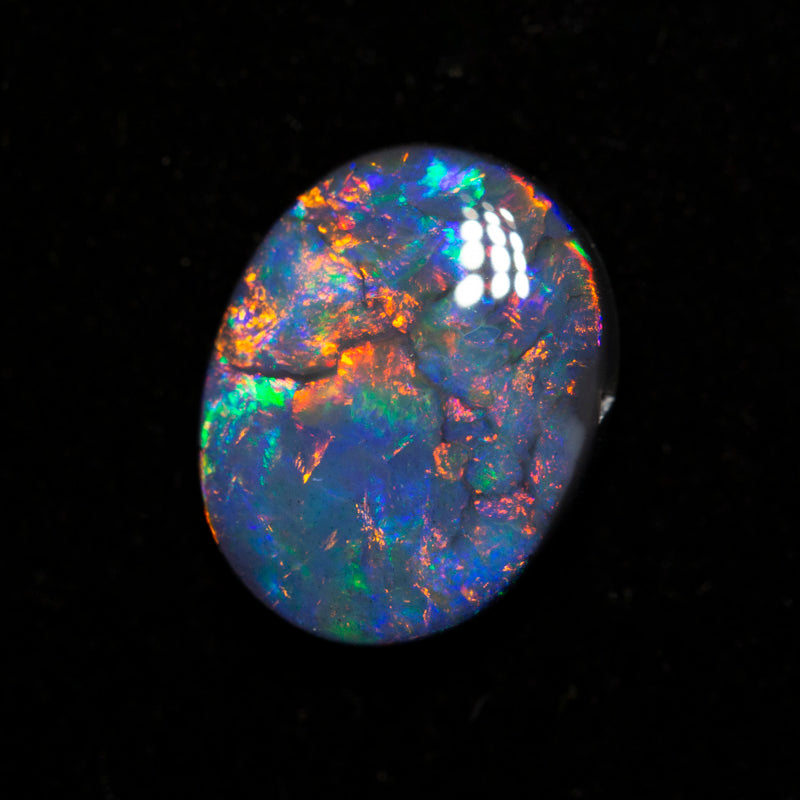 1.49 ct gem black opal 10.3x8.1x2.9mm