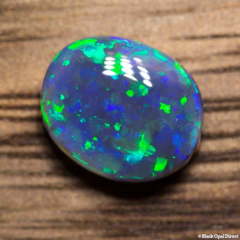 1.50 ct gem black opal 8x7x4mm