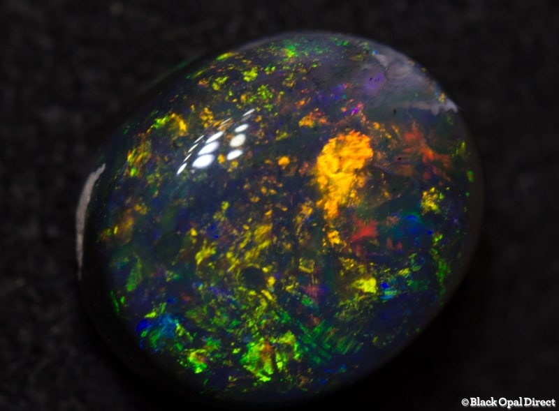 1.50 ct black opal 8x7x4mm