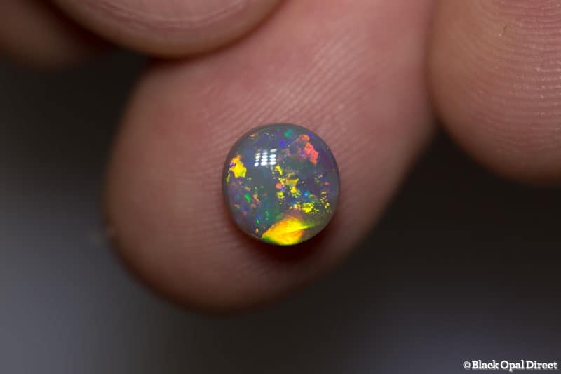 1.50 ct semi black opal 7.8mm round
