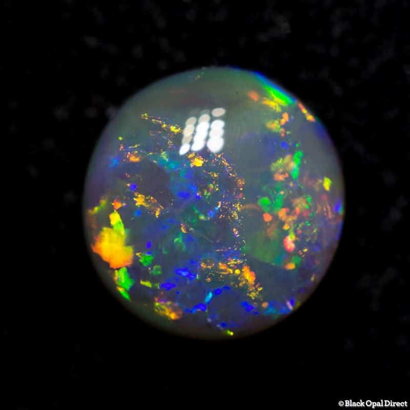 1.50 ct semi black opal 7.8mm round