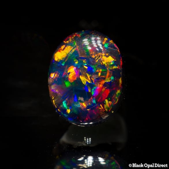 1.51ct gem black opal 1