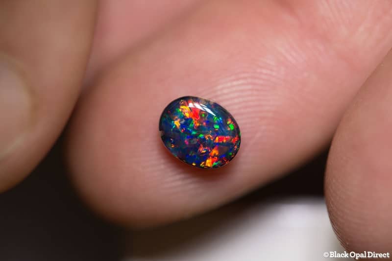 1.51 ct gem black opal 8x6x4mm collectors gem for Chen