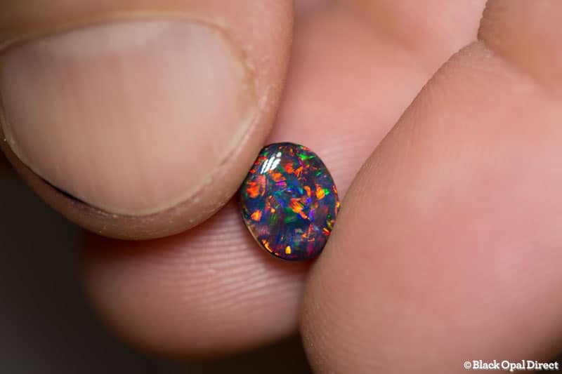 1.51 ct gem black opal 8x6x4mm collectors gem for Chen