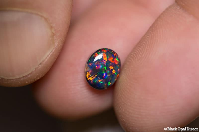 1.51 ct gem black opal 8x6x4mm collectors gem for Chen