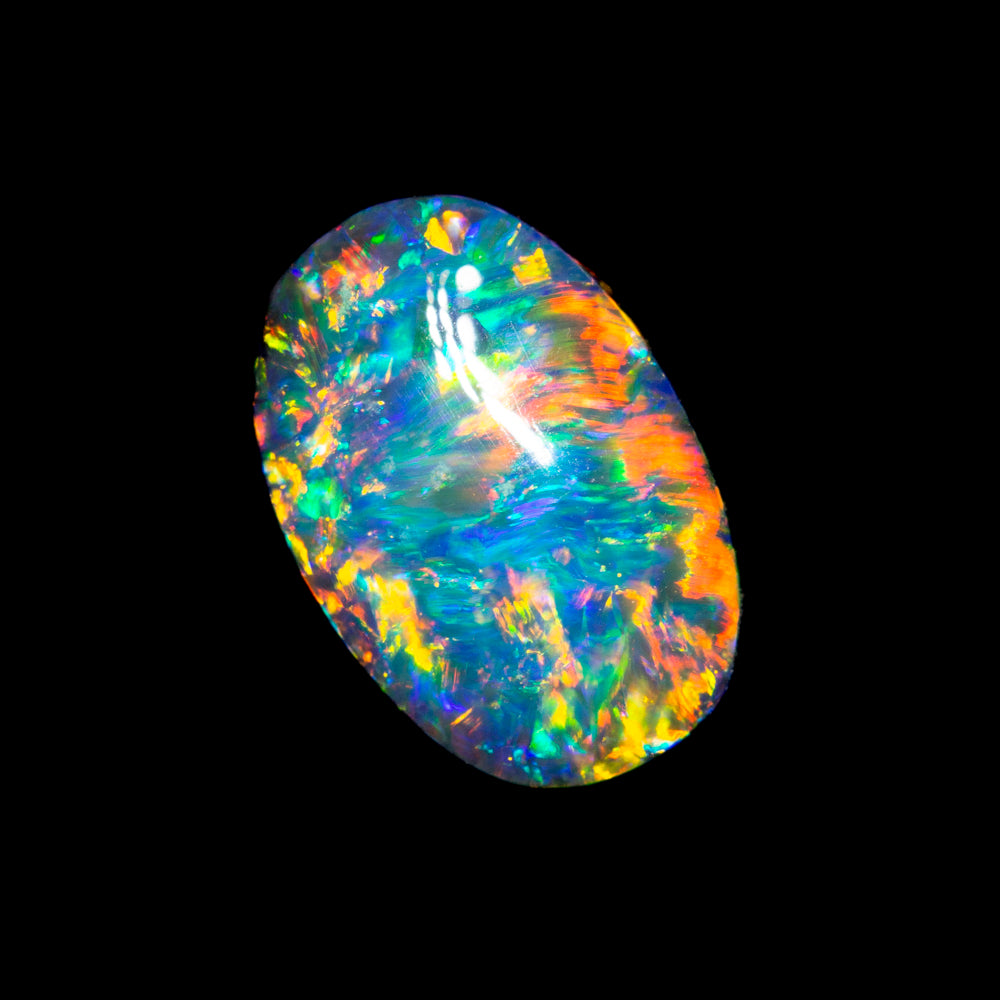 1.52 ct gem double-sided black opal 9x6.1x4.1mm
