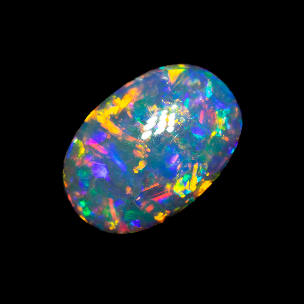1.52 ct gem double-sided black opal 9x6.1x4.1mm