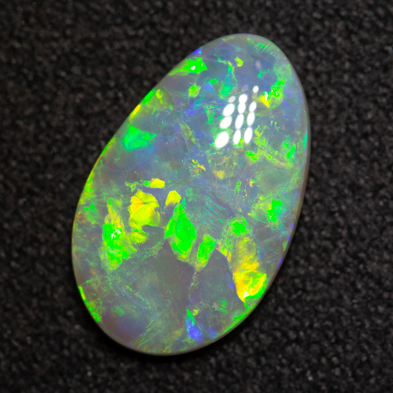 1.52 ct drop shaped dark opal 12x7.5x2.8mm