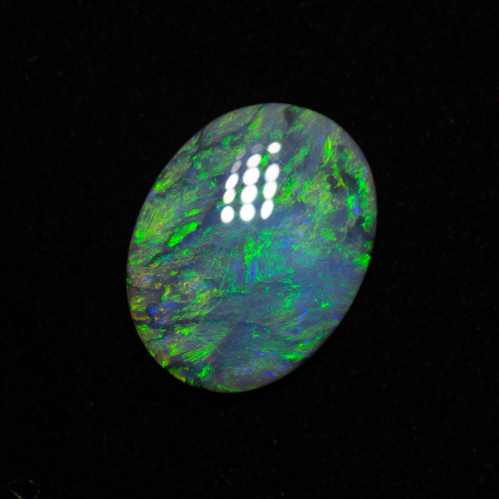 1.52 ct dark crystal opal 12x9.2x2.1mm