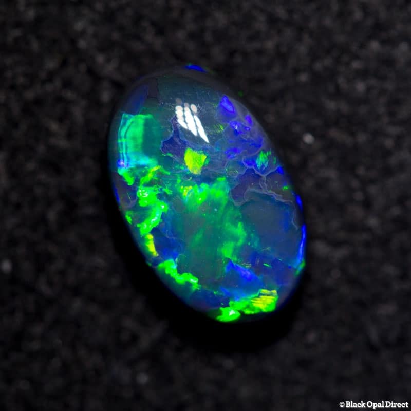 1.54 ct gem black opal 9.5x5x4mm