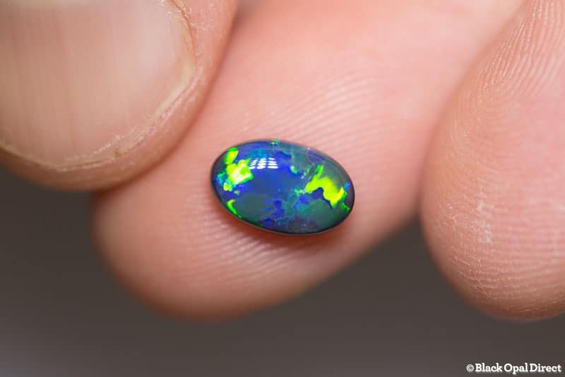 1.54 ct gem black opal 9.5x5x4mm