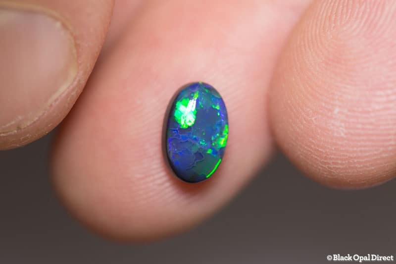 1.54 ct gem black opal 9.5x5x4mm