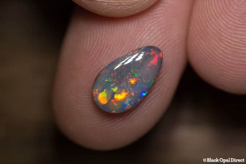 1.56 ct black opal gem 12x7x2.5mm