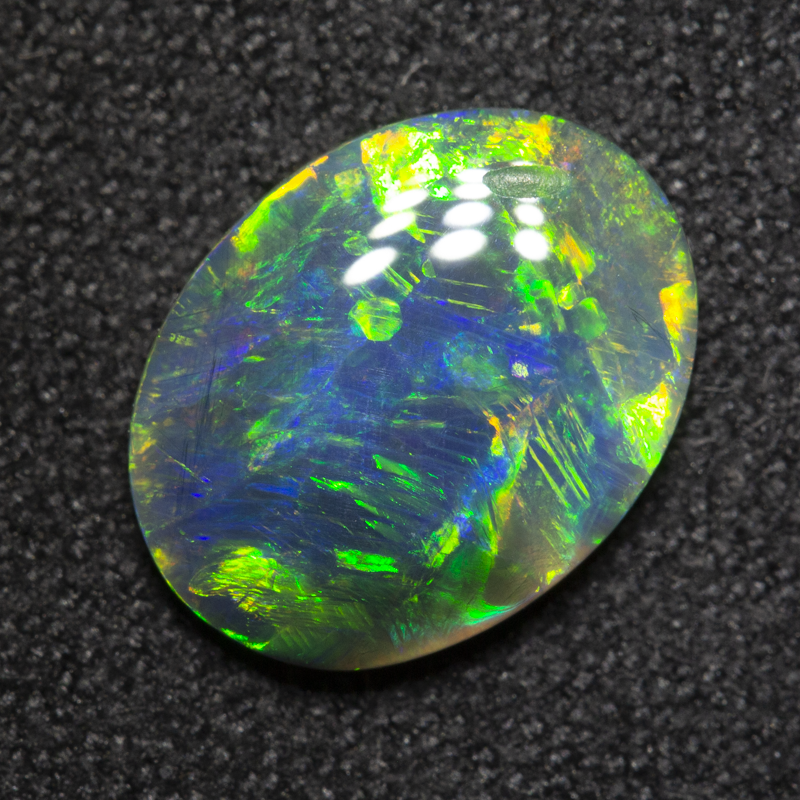 1.58 ct black opal 10.9x8.3x2.5mm