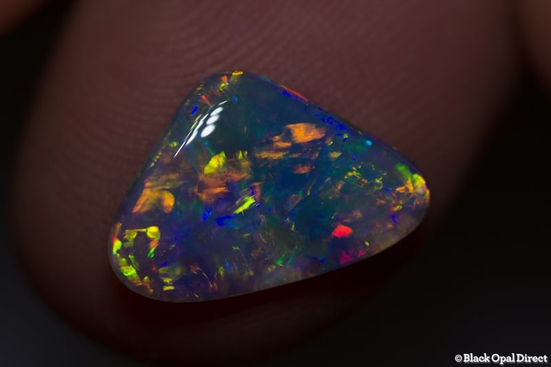 1.60 ct semi black opal 14x9x2mm