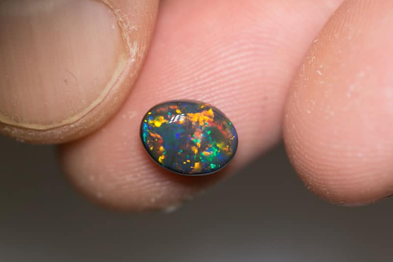 1.60 ct black opal 9x7x3.5mm