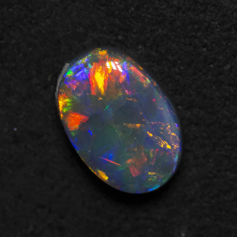 1.62 ct gem black opal 9x6.2x4.1mm