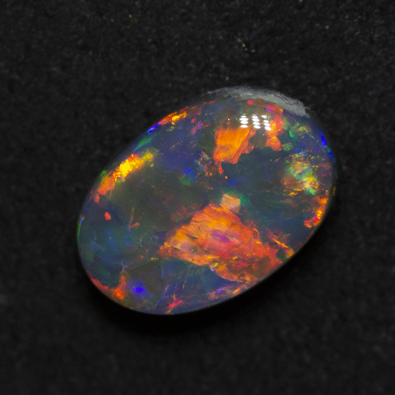1.62 ct gem black opal 9x6.2x4.1mm